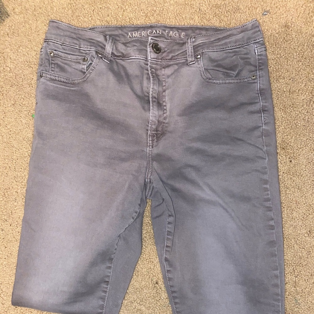 Gray American eagle jeans
